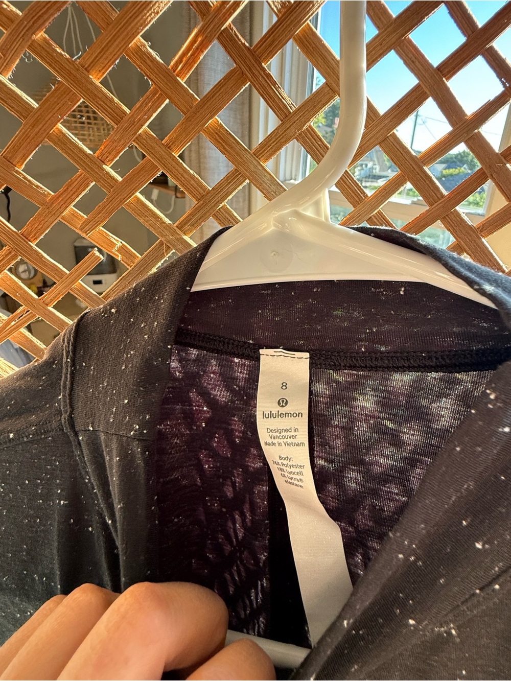 lululemon athletica Black speckled women's top